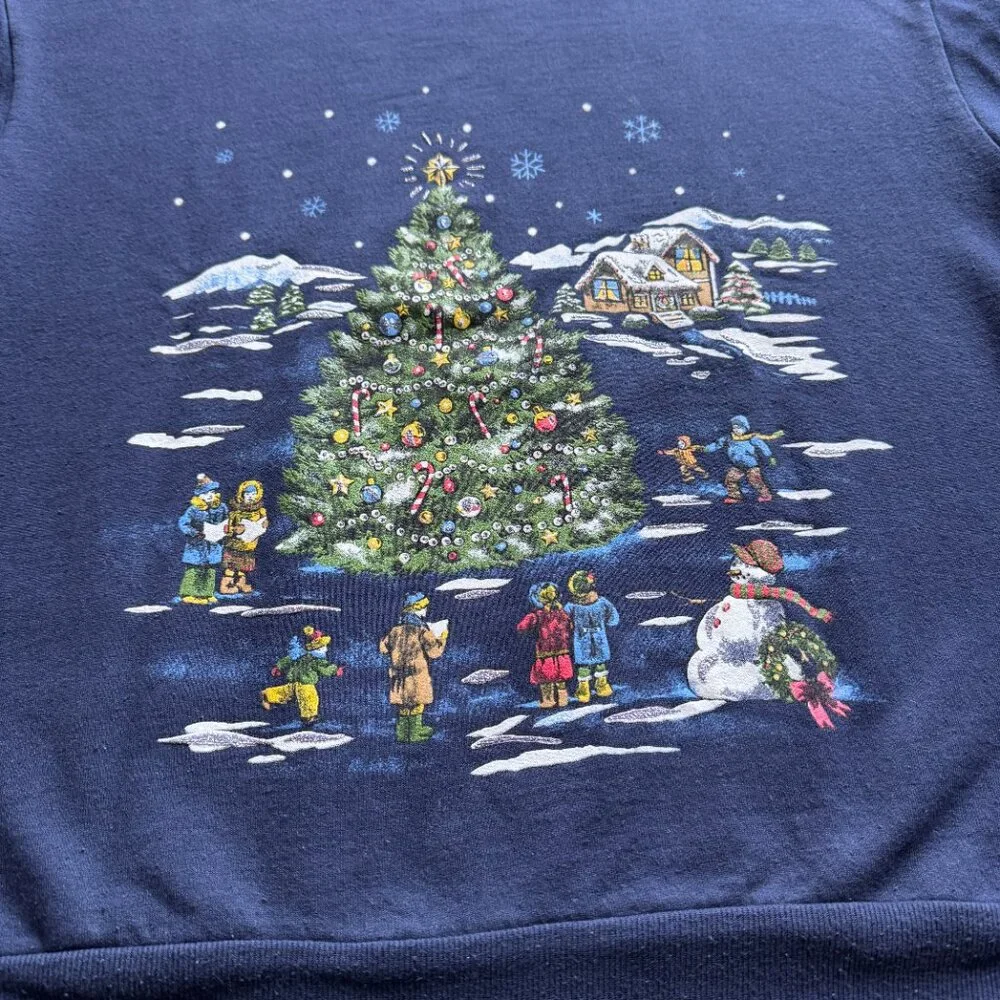 Cute Ugly Xmas Sweater Vintage Basic Editions - Picture 4 of 13